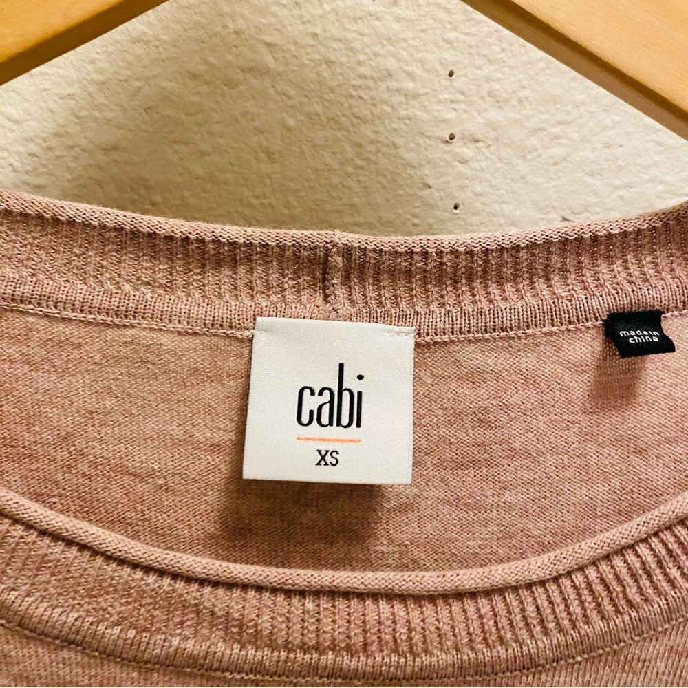 Cabi # 3528 "Play Pullover" in Rosewood Pink Long Sleeve Sweater - Picture 4 of 5